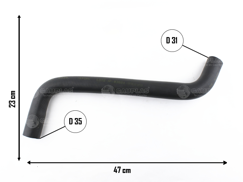 CAUPLAS MANGUERA RADIADOR SUPERIOR FIAT DUCATO I OEM:1308109080 =YACO 3281
