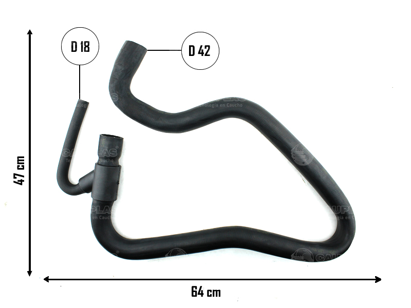 CAUPLAS MANGUERA RADIADOR INFERIOR MB SPRINTER 310 OEM:6905007575