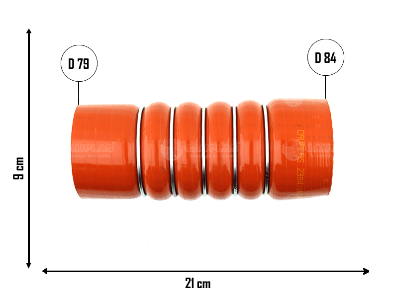 CAUPLAS MANGUERA UNION INTERCOOLER  MB 1315 1518 1718 1719 1721 1728 2423 2428 2726 CAMION L1938 O500 OF1620/1721 
