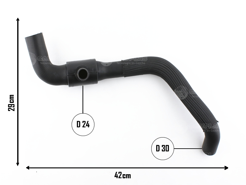 CAUPLAS MANGUERA RADIADOR INFERIOR PEUGEOT 206 OEM:1351FX