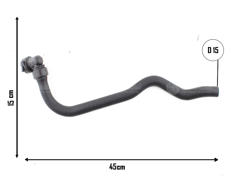 CAUPLAS MANGUERA CALEFACTOR SALIDA PEUGEOT 207 208 OEM:6466VR  6466XG =YACO 4335