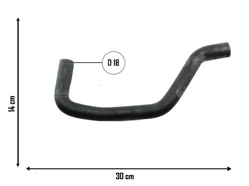 CAUPLAS MANGUERA CALEFACTOR ENTRADA DE MOTOR P405 OEM:6464P20 =YACO 2623