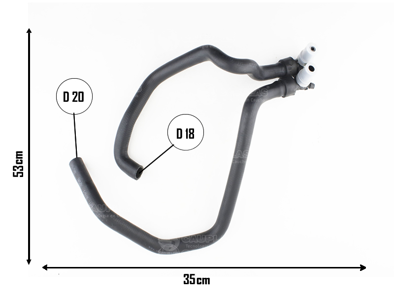CAUPLAS MANGUERA CALEFACCION ENTRADA-SALIDA PEUG 306 =YACO 2989