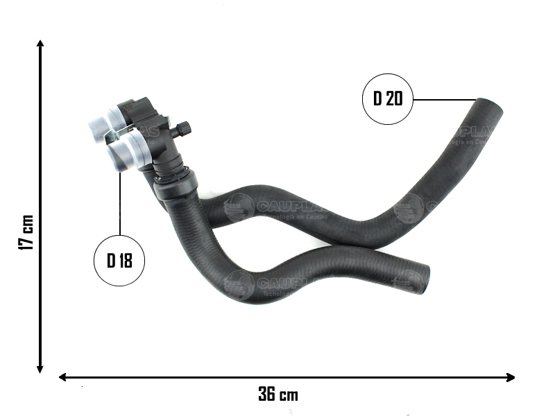 CAUPLAS MANGUERA CALEFACCION ENTRADA-SALIDA PEUG 306 =YACO 3001