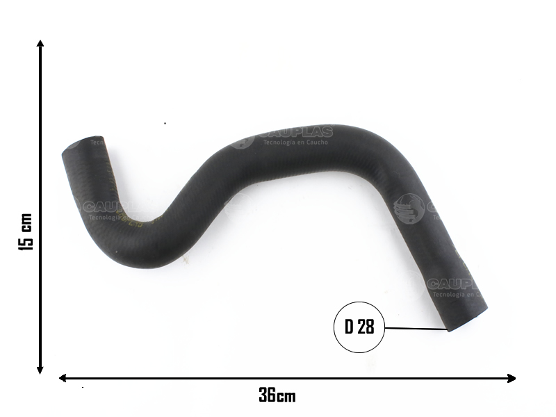 CAUPLAS MANGUERA RADIADOR INFERIOR PEUG 206 207 OEM:1351EW  9632311580 =YACO 3912