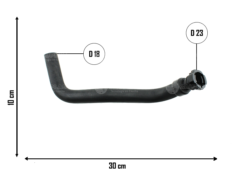 CAUPLAS MANGUERA VASO DE EXPANSION INF PEUG 206 OEM:1307TX