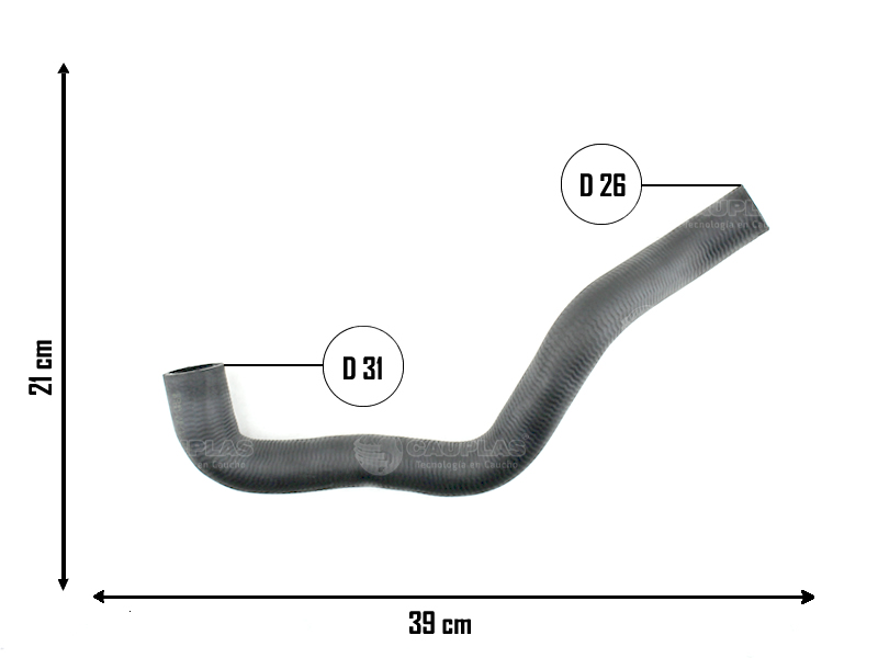 CAUPLAS MANGUERA RADIADOR SUPERIOR FORD KA III OEM:C1B18B274BA