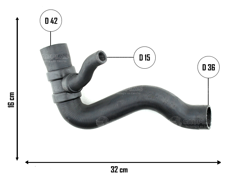 CAUPLAS MANGUERA RADIADOR INFERIOR SPRINTER 313