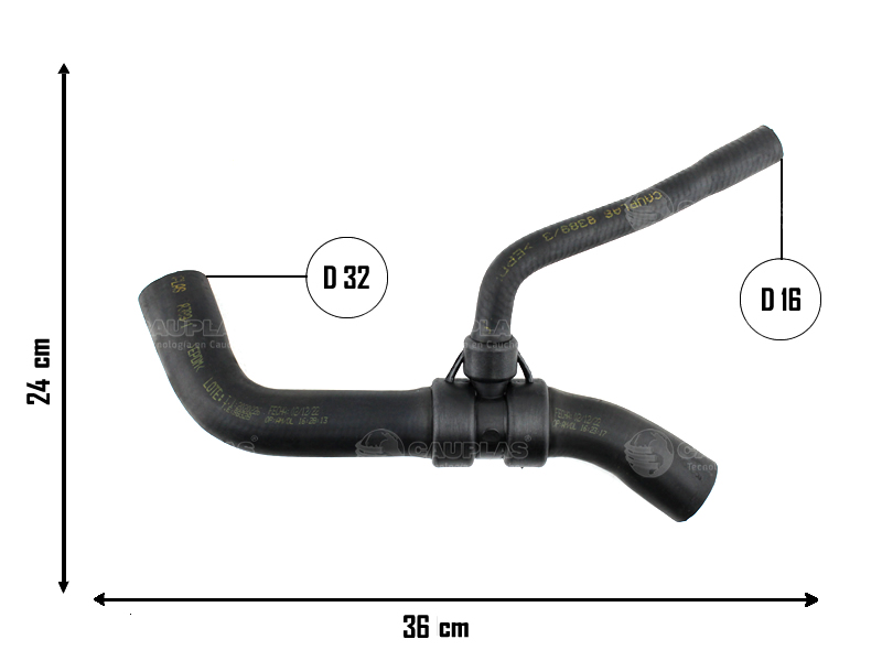 CAUPLAS MANGUERA RADIADOR INFERIOR FIAT PALIO I  =YACO 2861