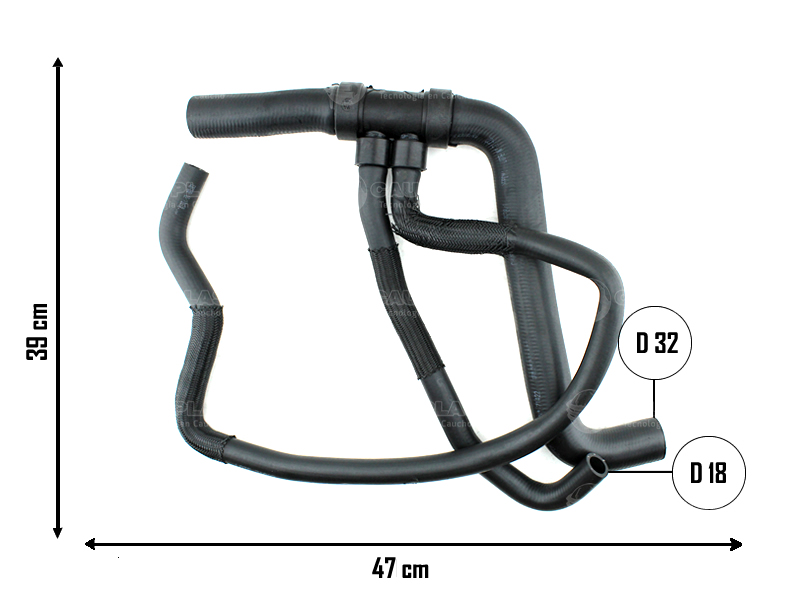 CAUPLAS MANGUERA RADIADOR INFERIOR CITROEN PICASSO OEM:1351ET 9641350280
