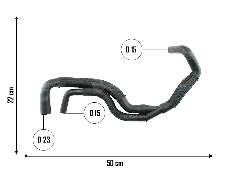 CAUPLAS MANGUERA CONJUNTO DESCARGA DE GASES P306 405 406 OEM:118062  1180F6