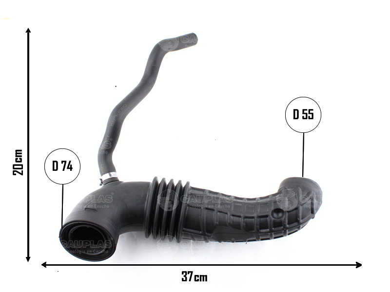 CAUPLAS MANGUERA FILTRO DE AIRE CHEVROLET S10 TRAILBLAZER OEM:52086620 94771937