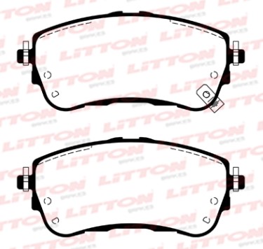 LITTON PASTILLAS FRENO TOYOTA COROLLA ALTIS 20> COROLLA CROSS 19>  C/PLACA ANTIVIBRATORIA (POSICION 1244)