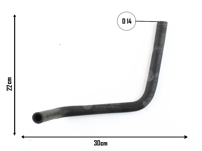 CAUPLAS MANGUERA REFRIGERACION FIAT UNO I DUNA OEM:46592931 =YACO 1512