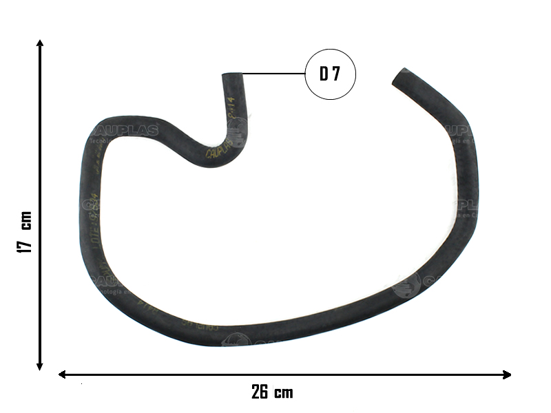 CAUPLAS MANGUERA VASO DE EXPANSION A RAD FIAT PALIO II SIENA II OEM:46779421 =YACO 3542