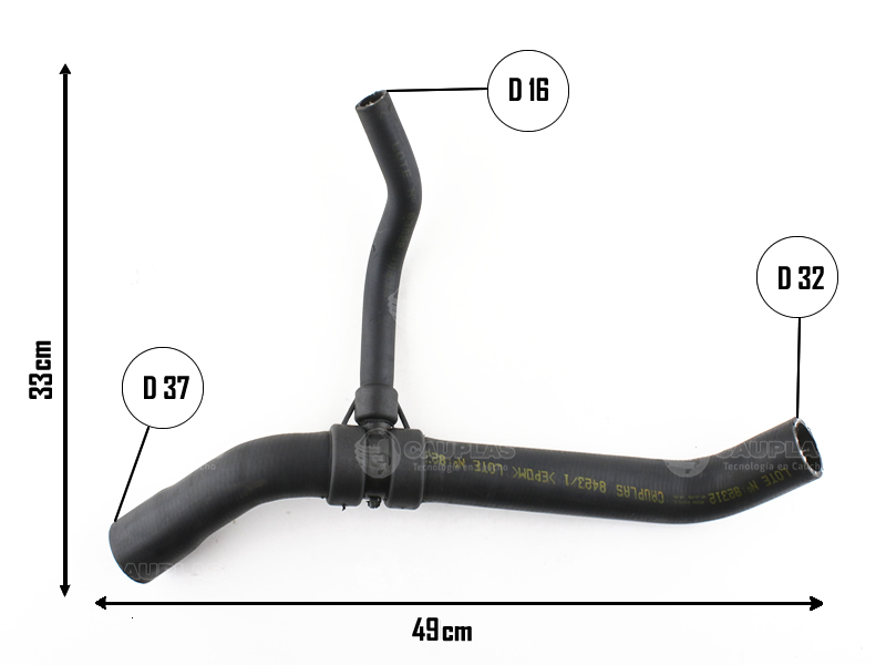 CAUPLAS MANGUERA RADIADOR INFERIOR FIAT PALIO III SIENA II/IV STRADA I OEM:51713170 =YACO 2857