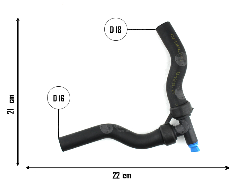 CAUPLAS MANGUERA CALEFACCION FIAT PALIO III SIENA II STRADA I OEM:46840430 =YACO 3416/3417/3450