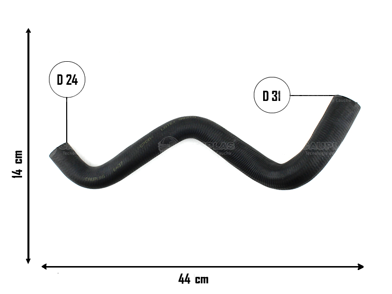 CAUPLAS MANGUERA RADIADOR SUPERIOR FIAT PUNTO I OEM:51755608 =YACO 3699