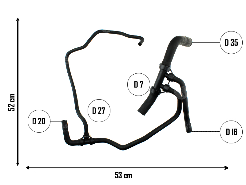 CAUPLAS MANGUERA RADIADOR INFERIOR FIAT PALIO IV OEM:46808879