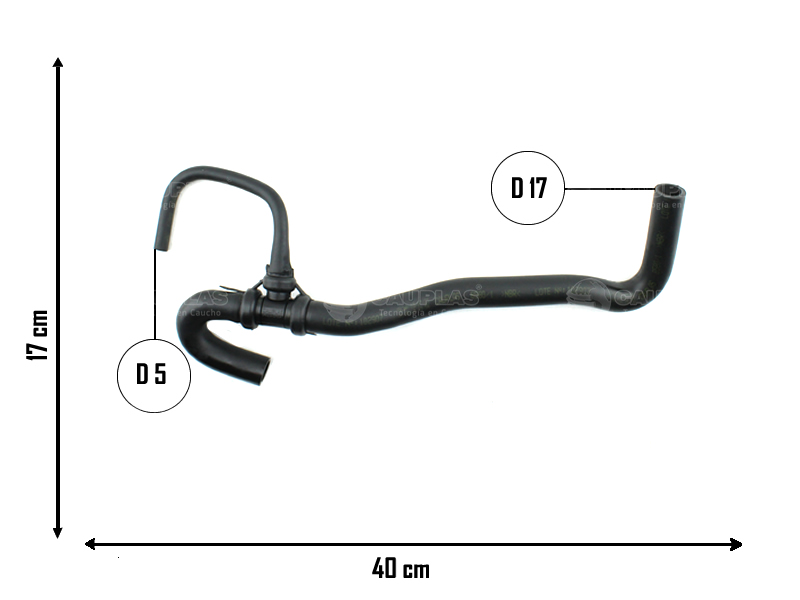 CAUPLAS MANGUERA CIRCULACION DE AIRE FIAT FIORINO III PALIO V SIENA V UNO III  =YACO 4190