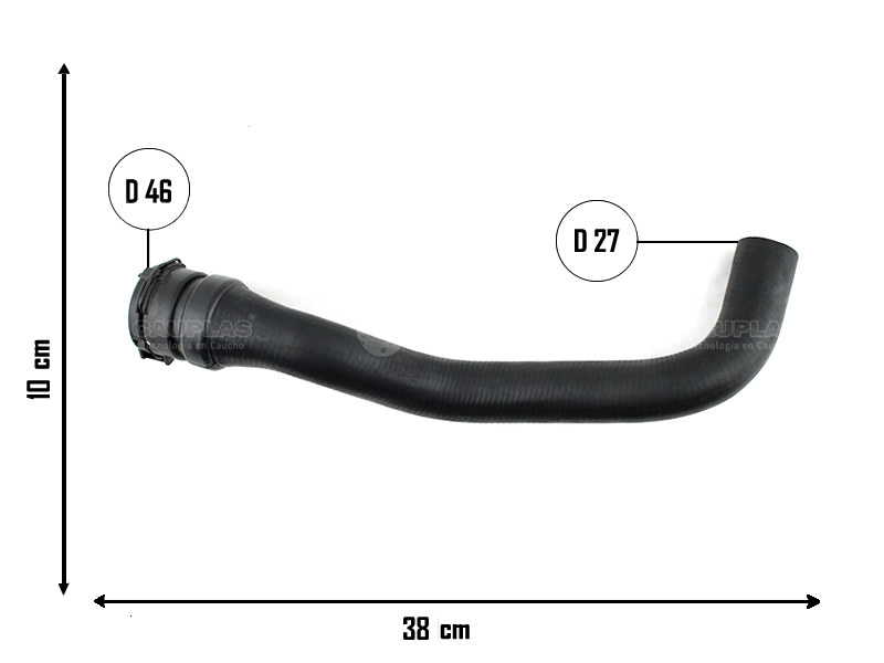 CAUPLAS MANGUERA RAD SUP FIAT FIORINO III MOBI PALIO V SIENA V UNO III  =YACO 4014