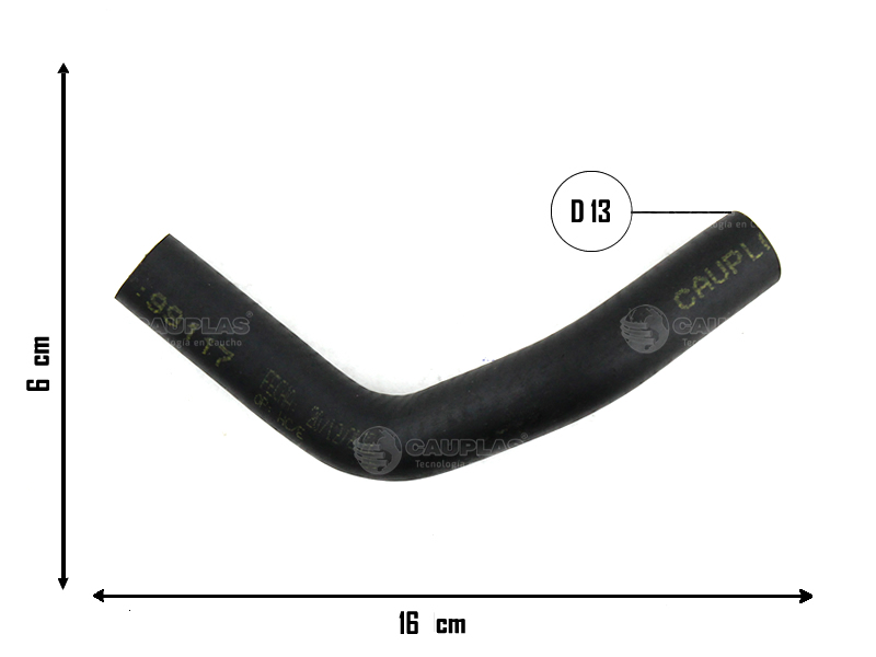 CAUPLAS MANGUERA CALEFACTOR ENTRADA FIAT FIORINO III MOBI UNO III OEM:51858425 =YACO 4000