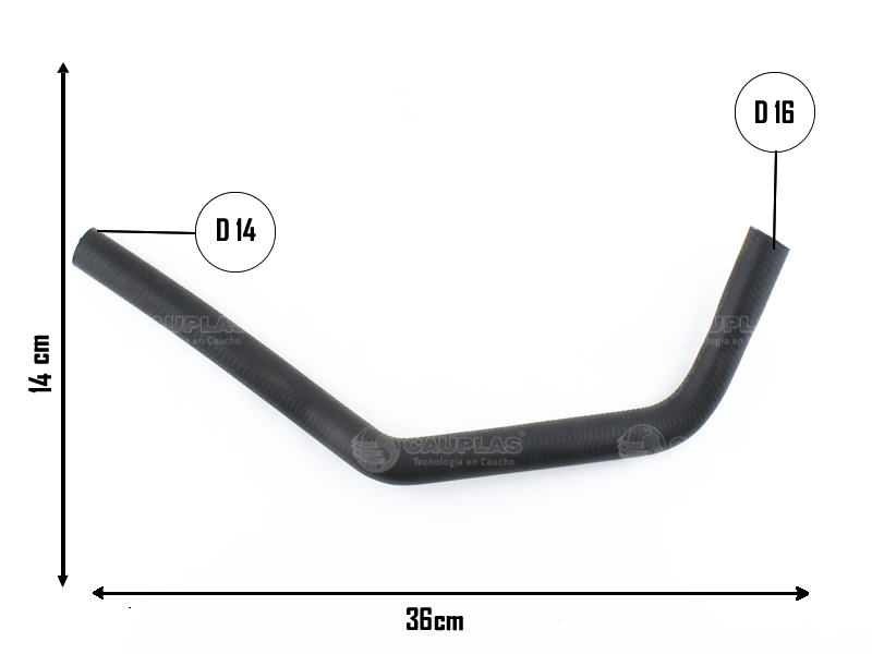 CAUPLAS MANGUERA CALEFACTOR ENTRADA FIAT FIORINO II UNO II =YACO 3751