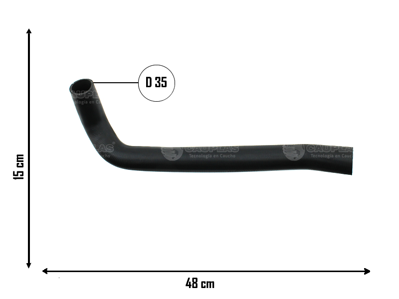 CAUPLAS MANGUERA RADIADOR INFERIOR FIAT DUCATO II OEM:1333705080