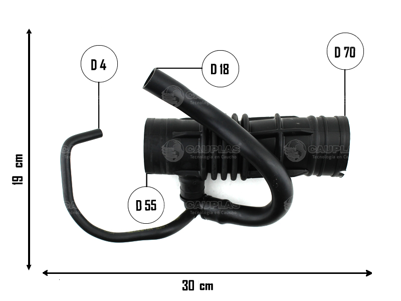 CAUPLAS MANGUERA TOMA DE AIRE FIAT PALIO IV SIENA IV STRADA II OEM.55211306 =YACO 3824