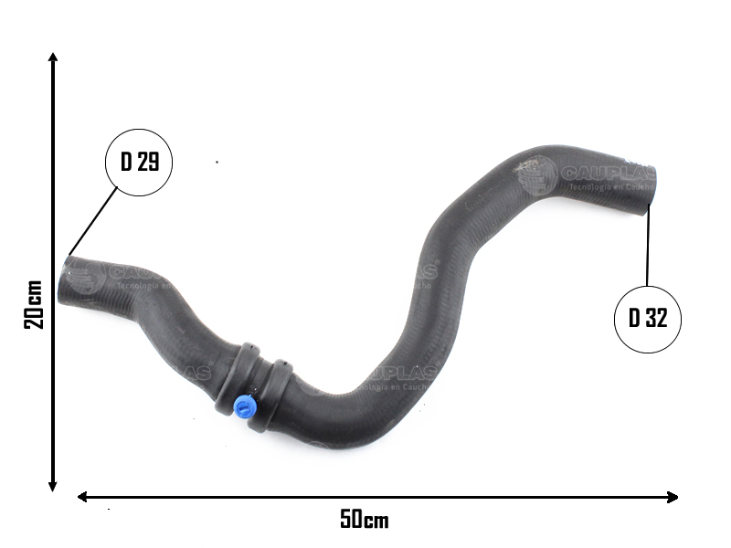 CAUPLAS MANGUERA RADIADOR SUPERIOR FIAT PUNTO II OEM:51923937 =YACO 4227