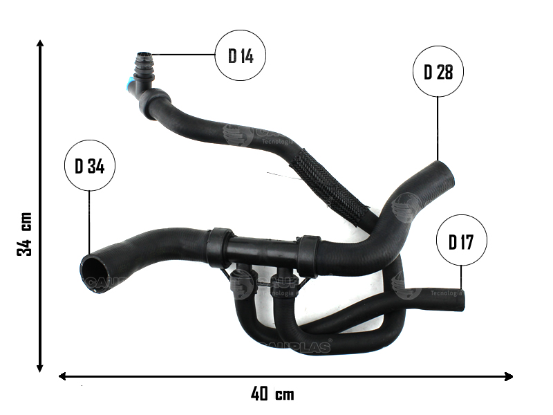 CAUPLAS MANGUERA RADIADOR INFERIOR FIAT PALIO V SIENA V OEM.51876653 =YACO 4152