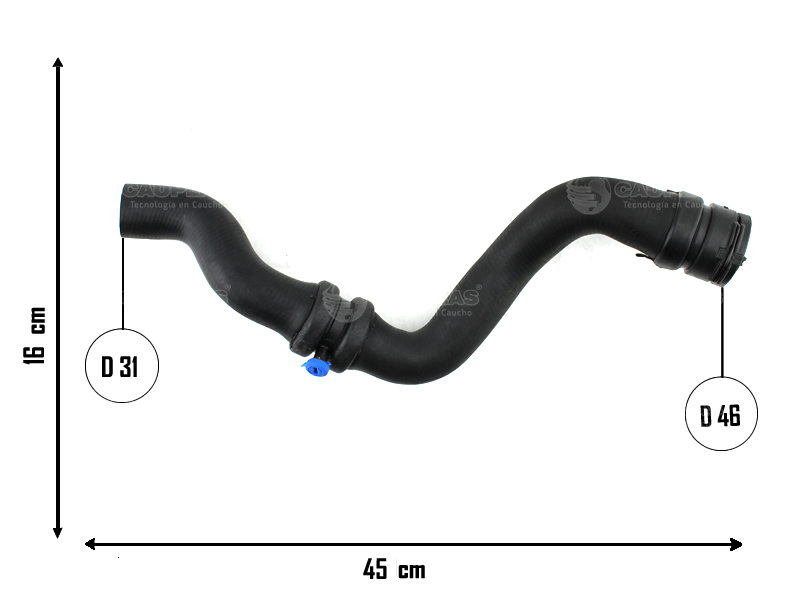 CAUPLAS MANGUERA RADIADOR SUPERIOR FIAT PALIO V SIENA V OEM:51917570 =YACO 4154