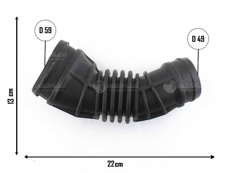 CAUPLAS MANGUERA TOMA DE AIRE FIAT PALIO II/III/IV SIENA II  =YACO 3414