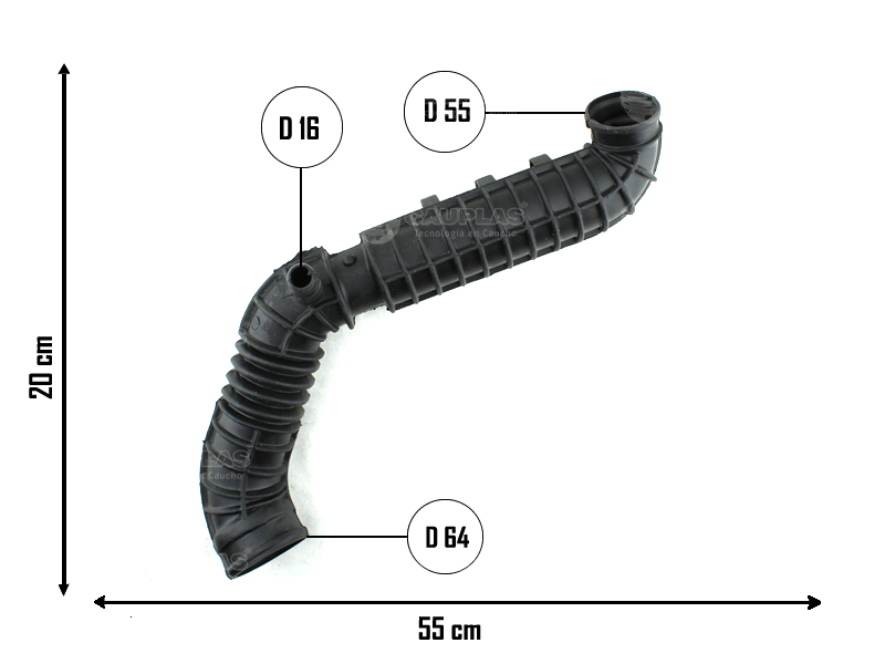 CAUPLAS MANGUERA TOMA DE AIRE FIAT PALIO I/II SIENA I/II OEM:46457553 7721499