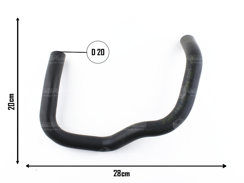 CAUPLAS MANGUERA DESCARGA DE GASES FIAT 147 II DUNA FIORINO I UNO I  =YACO 1713