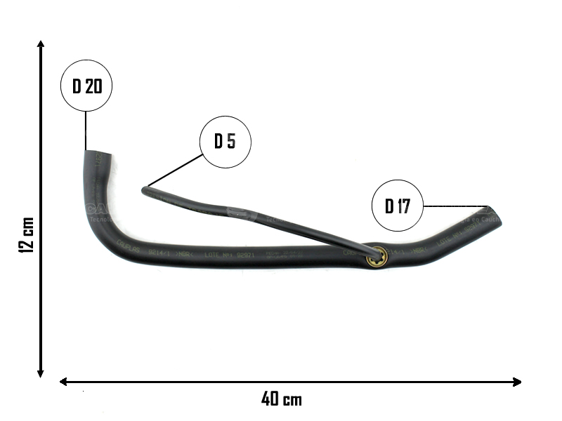 CAUPLAS MANGUERA DESCARGA DE GASES FIAT UNO I DUNA  =YACO 1469