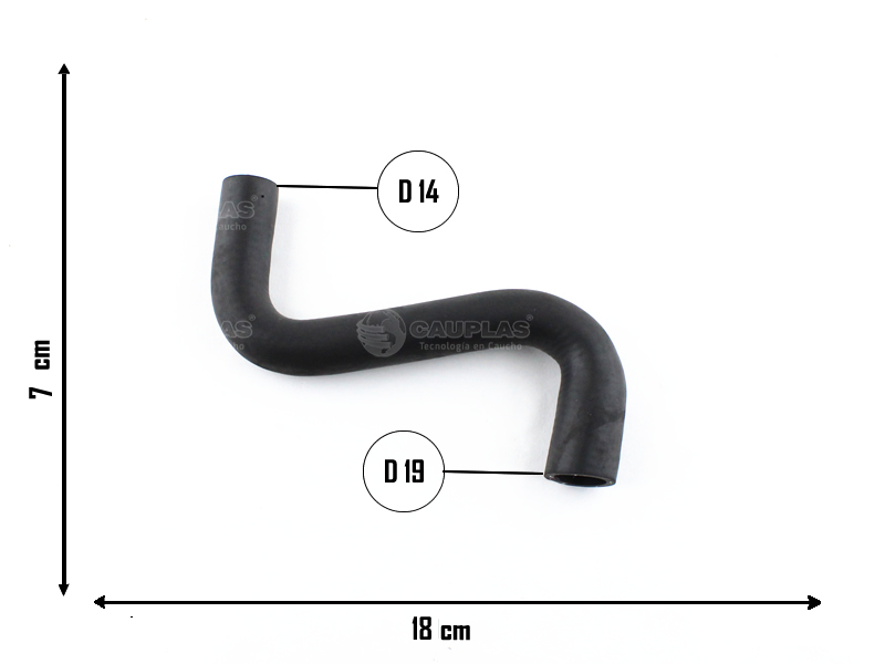 CAUPLAS MANGUERA CALEFACTOR ENTRADA CORSA I  =YACO 1990