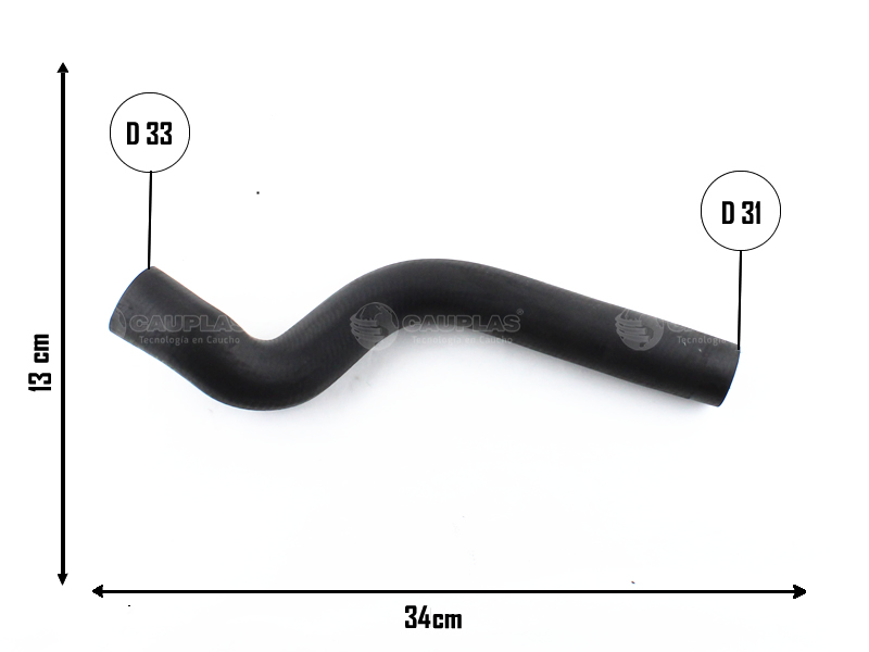 CAUPLAS MANGUERA RADIADOR SUPERIOR CORSA I OEM:90570023 =YACO 1991