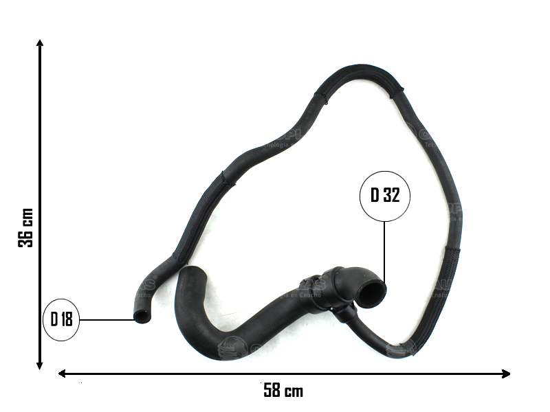 CAUPLAS MANGUERA RADIADOR INFERIOR CORSA I OEM:90570029 =YACO 1984