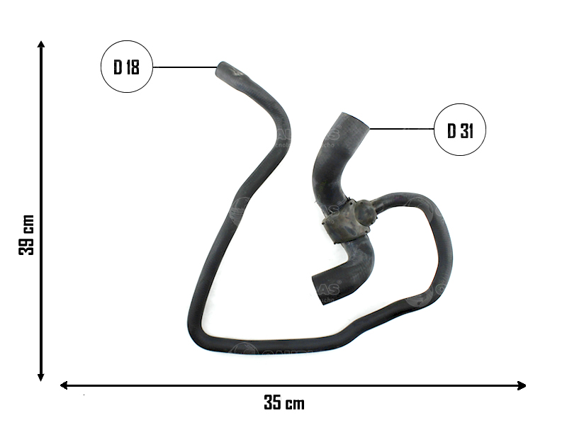 CAUPLAS MANGUERA RADIADOR INFERIOR CHEVROLET CORSA II =YACO 2809