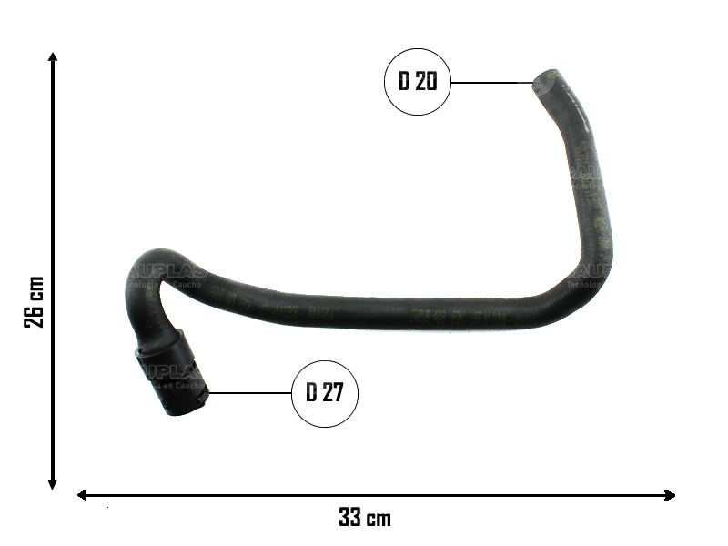CAUPLAS MANGUERA CALEFACTOR ENTRADA MERIVA OEM:93303361 =YACO 3336