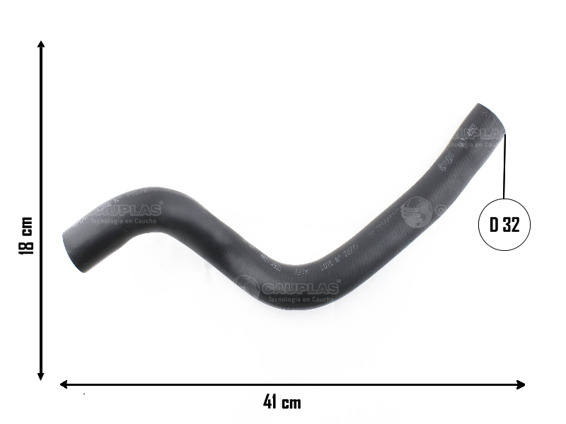 CAUPLAS MANGUERA RADIADOR SUPERIOR CHEVROLET MERIVA OEM:13126579 =YACO 2853