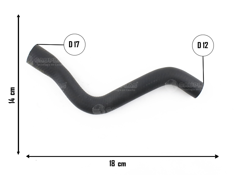 CAUPLAS MANGUERA CALEFACTOR SALIDA CORSA I TIGRA =YACO 3221