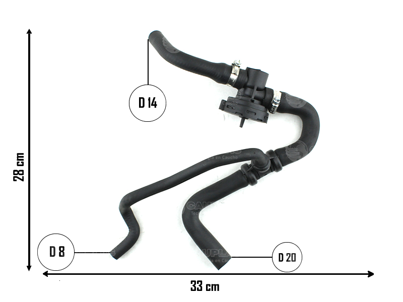 CAUPLAS MANGUERA CALEFACTOR ENTRADA CORSA I OEM:93275536  90531811