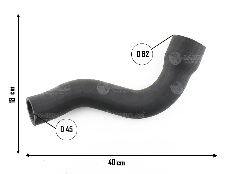 CAUPLAS MANGUERA INTERCOOLER A TURBO ADMISION BLAZER S10 OEM:93383284 =YACO 3697