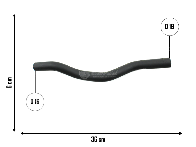 CAUPLAS MANGUERA CALEFACTOR ENTRADA CHEVROLET AVEO  =YACO 3979