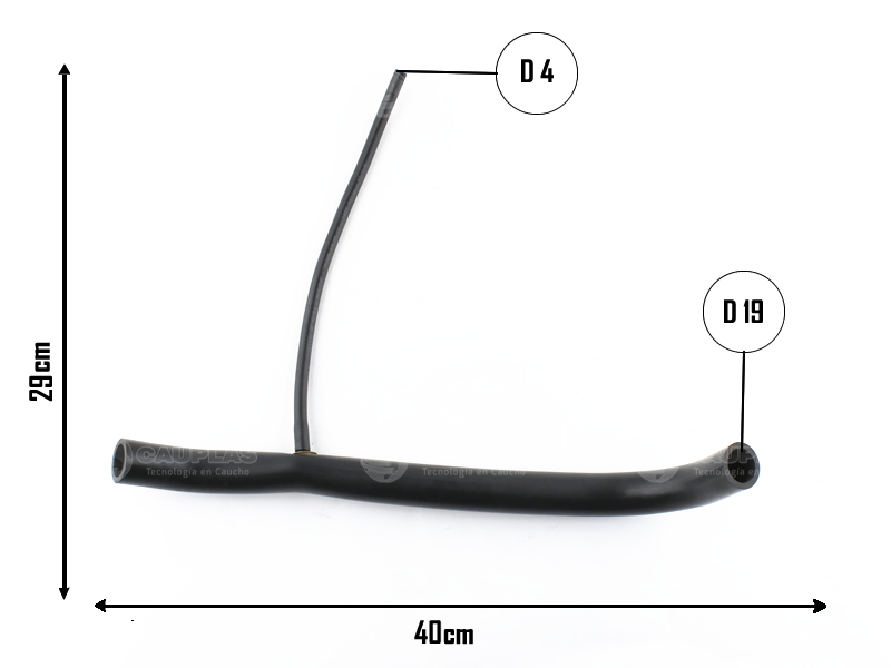 CAUPLAS MANGUERA DESCARGA DE GASES FIAT DUNA UNO I