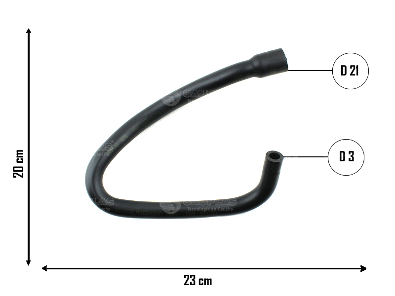 CAUPLAS MANGUERA DESCARGA DE GASES FIAT FIORINO II UNO I DUNA  =YACO 2367