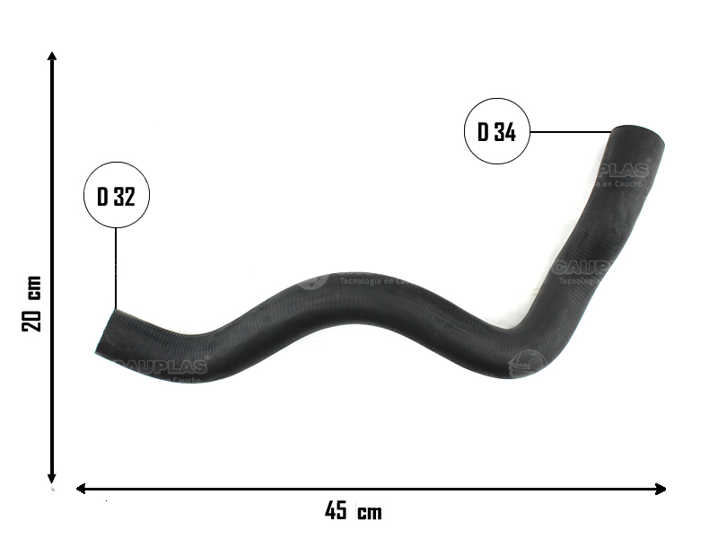 CAUPLAS MANGUERA RADIADOR INFERIOR FIAT 147 II FIORINO I OEM:46588981