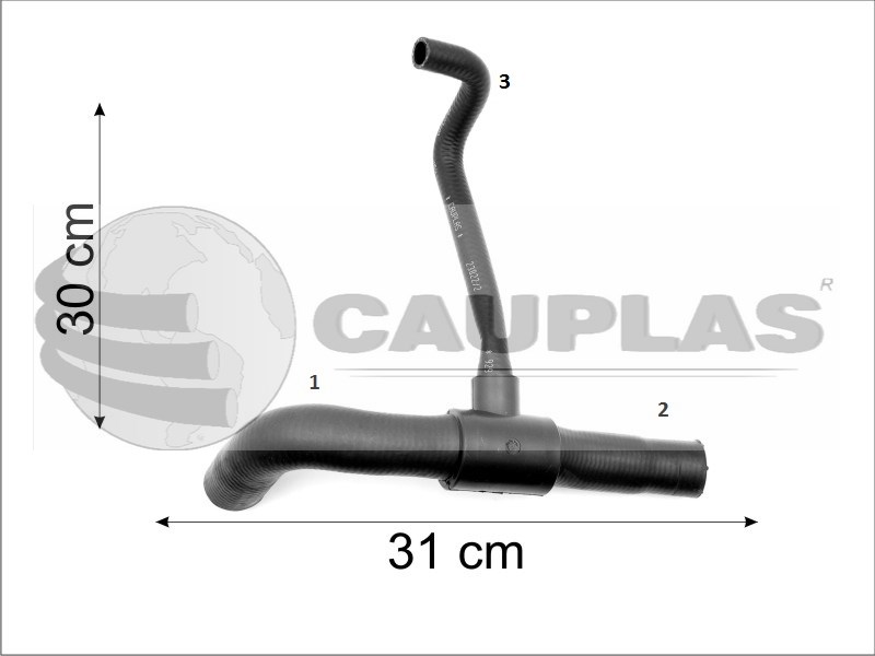 CAUPLAS MANGUERA RADIADOR INFERIOR FIAT DUNA FIORINO II UNO I OEM:50001590 =YACO 2385